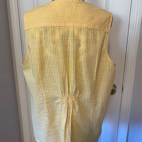 CJ Banks Yellow Cotton Tank - Picture 3 of 6